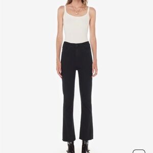 MOTHER Hustler Ankle Fray Black